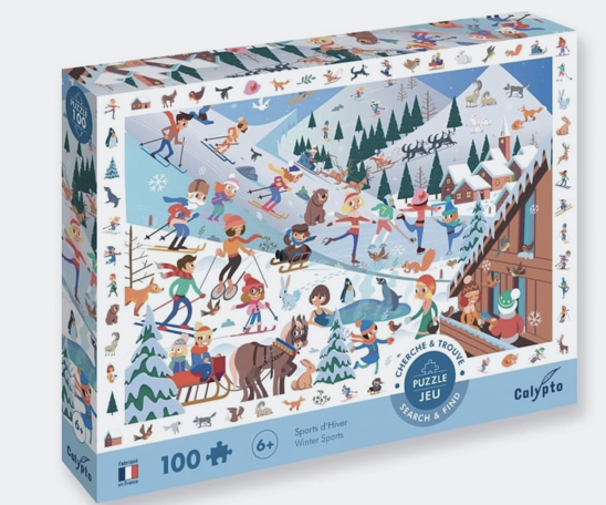 Puzzle - Sports d'hiver - 100 pièces