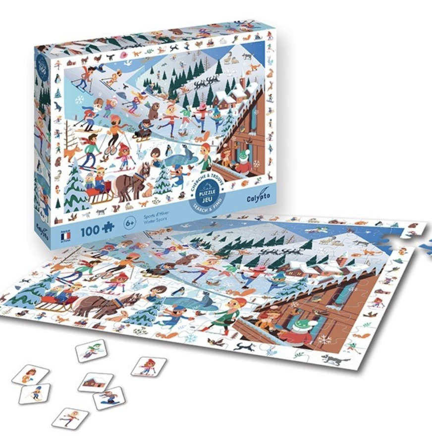 Puzzle - Sports d'hiver - 100 pièces