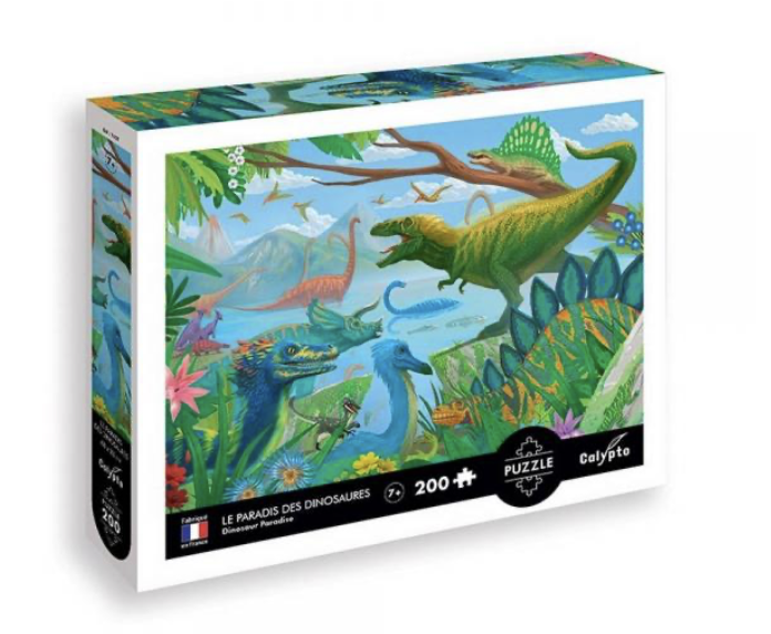Puzzle - Le paradis des dinosaures - 200 pièces