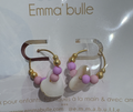 Boucles d'oreilles "Les Chanceuses Coeur " - Violet