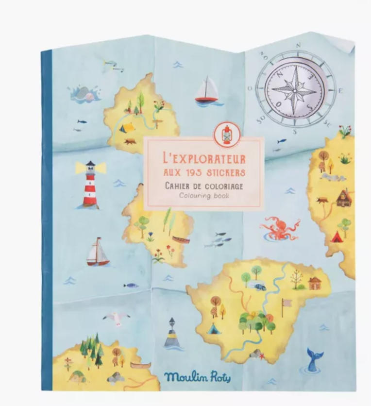 Cahier de coloriage et stickers - L'explorateur