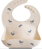Bavoir en silicone - Baleine