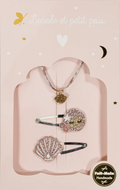 Coffret cadeau - Barrettes et Bracelet Liberty Pearly