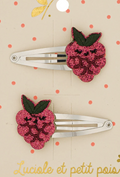 Barrettes cheveux - Framboise - Berry