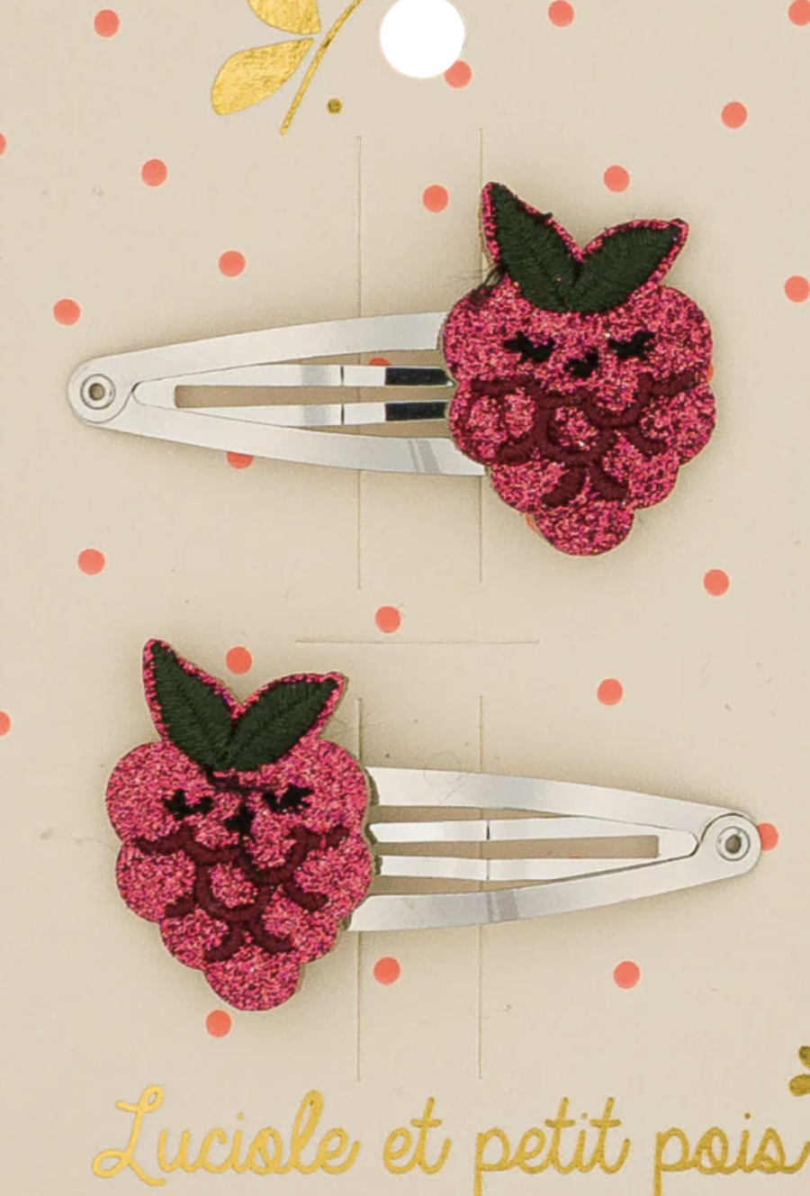 Barrettes cheveux - Framboise - Berry