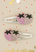 Barrettes cheveux - Fraises - Strawbie
