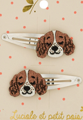 Barrettes cheveux - Chien Springer - Alba