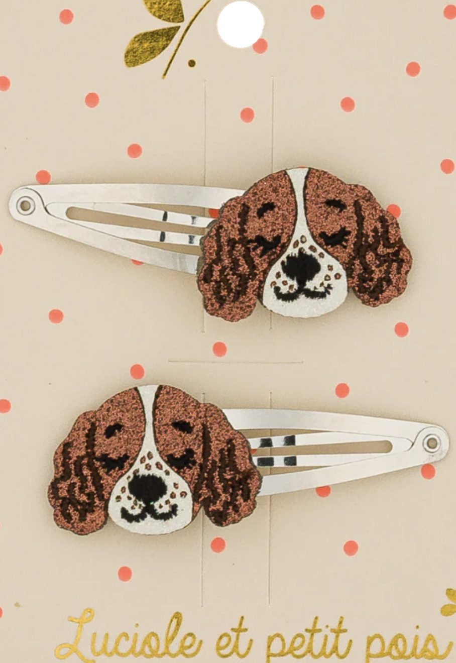 Barrettes cheveux - Chien Springer - Alba
