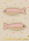 Barrettes paire - Poisson Rose - Fishy