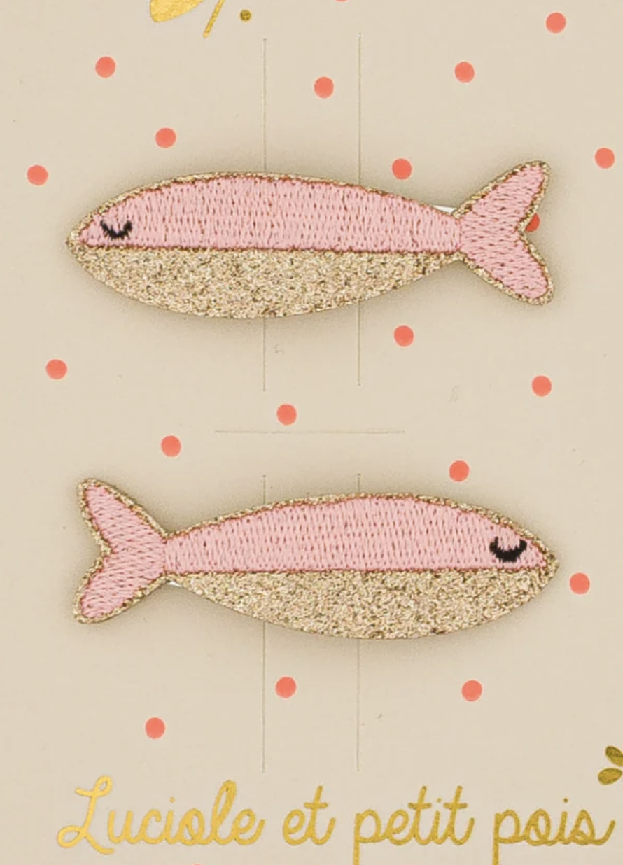 Barrettes paire - Poisson Rose - Fishy