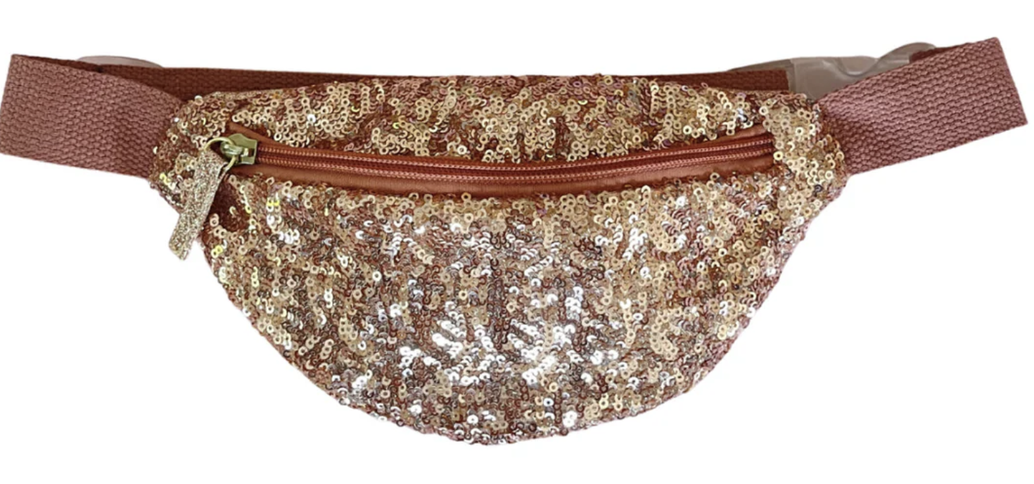 Sac banane - Sequins Roses