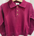 Pull polo Gustave tricot cassis