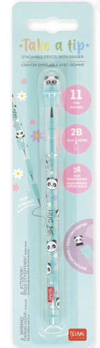 Crayon empilables avec gomme - Panda