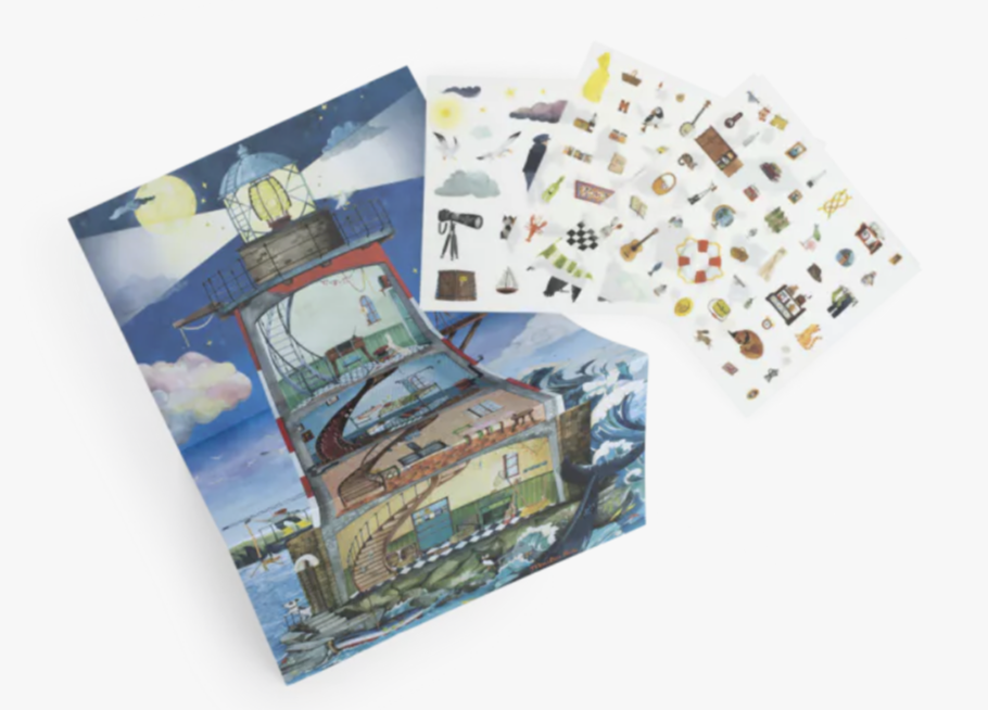 Grand phare avec décalcomanies - L'Explorateur - Le Jardin du Moulin