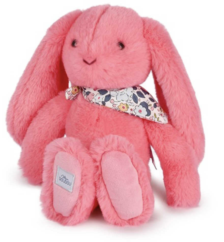 Lapin Fleurette - Corail 25 cm