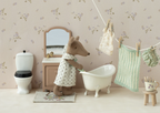 Coiffeuse avec évier, Souris - Rose Poudré