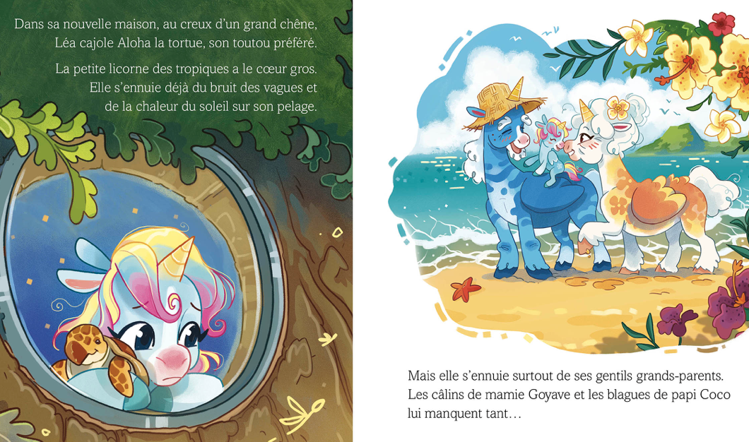 Léa, la licorne se fait des amis