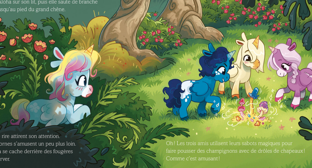 Léa, la licorne se fait des amis