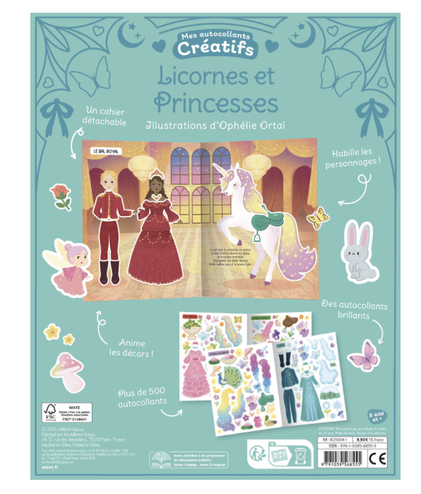 Mes autocollants créatifs - Licornes et princesses