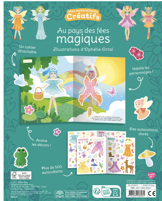 Mes 500 autocollants créatifs - Au pays des fées magiques
