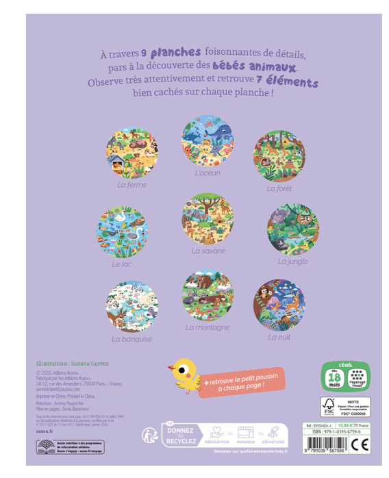 Cherche et trouve des tout-petits - Les bébés animaux