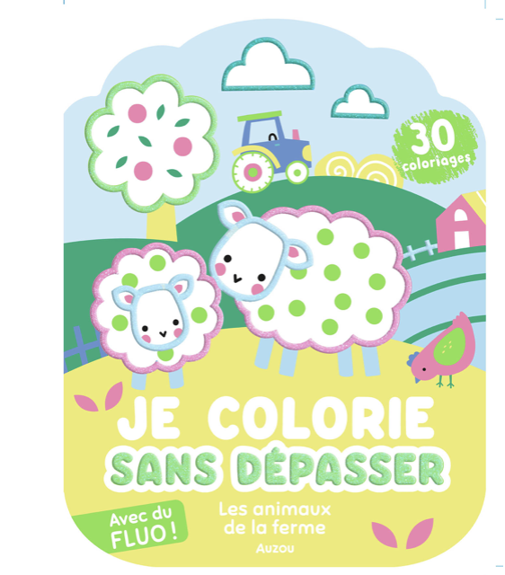 Coloriages fluo - Les animaux de la ferme
