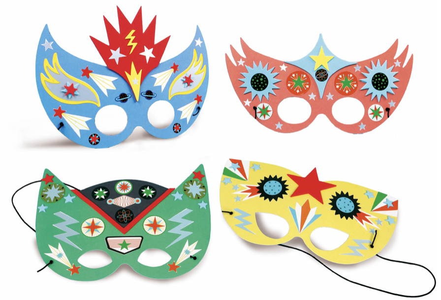 Masques à décorer - Le gang des super héros