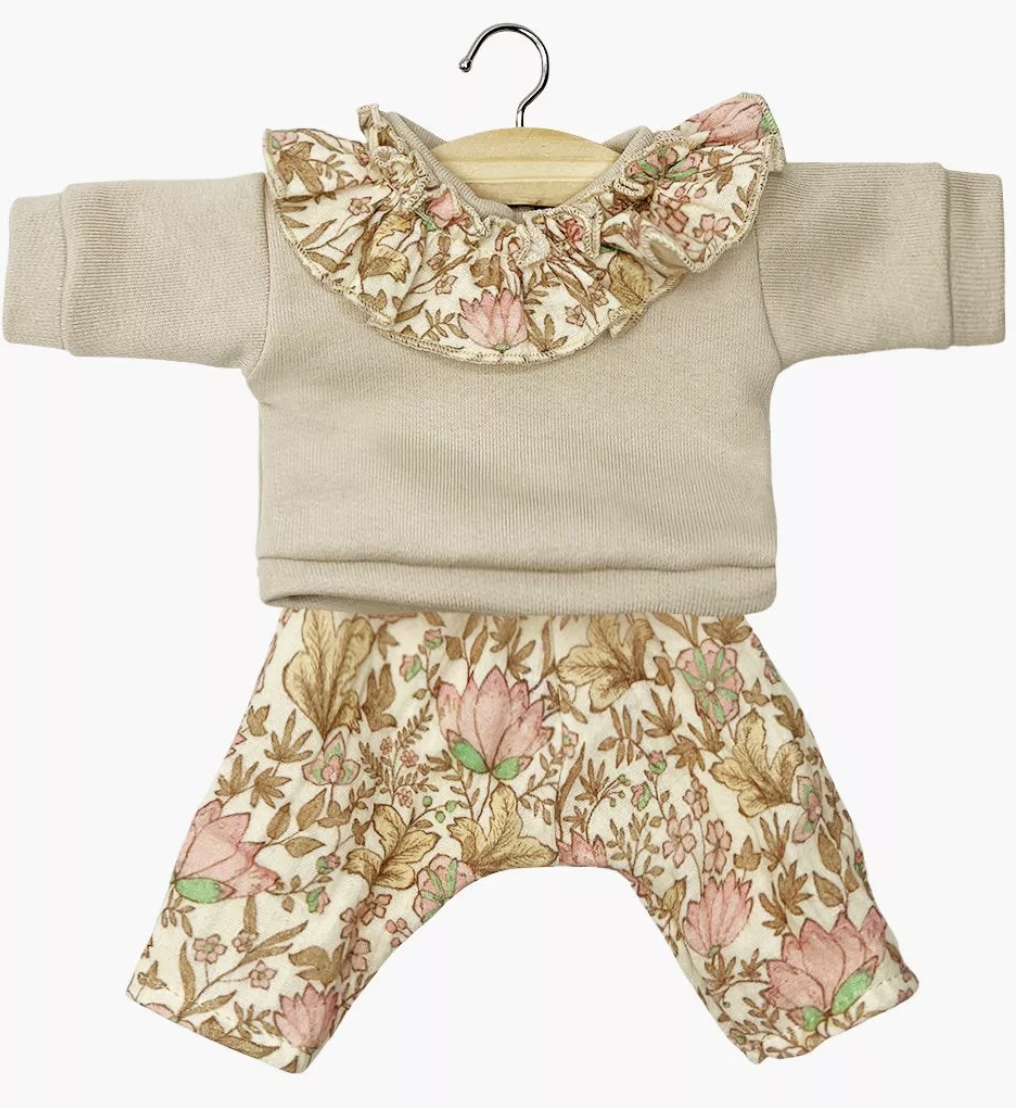 Babies - Ensemble Marion à collerette et bloomer Indienne rosée