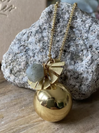 Bola de grossesse - Doré - Pierre Labradorite