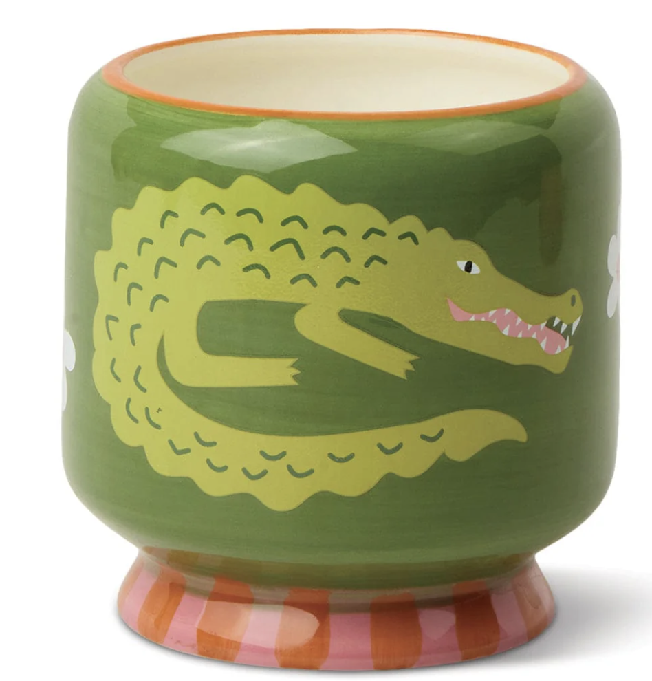 Bougie Adopo en céramique - Crocodile