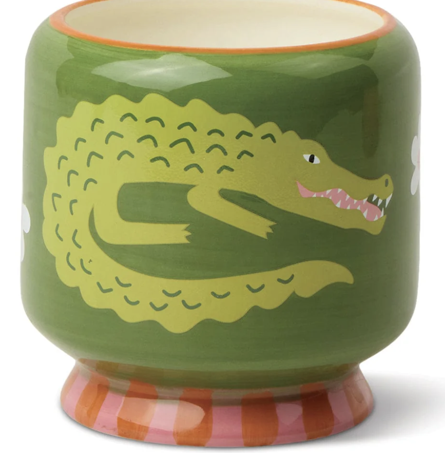 Bougie Adopo en céramique - Crocodile