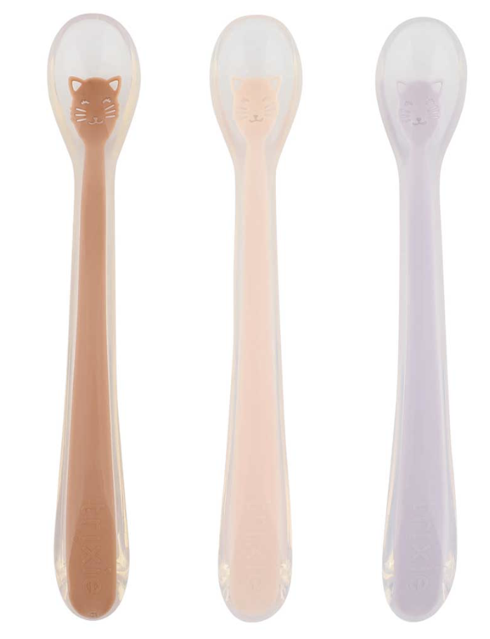Lot de 3 cuillères d'alimentation - Mrs Cat
