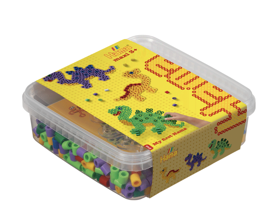 Maxi perles et plaque - Dinosaure