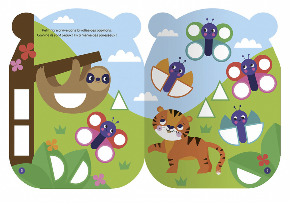 Coucou petit tigre - Gommettes formes