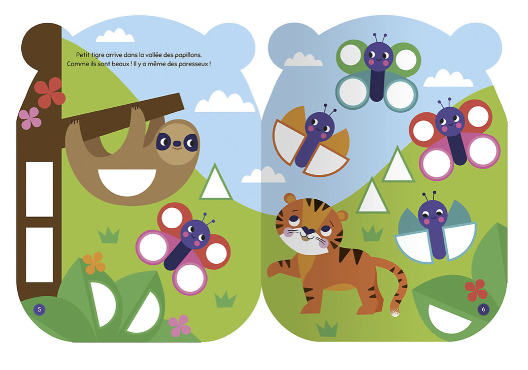 Coucou petit tigre - Gommettes formes