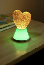 Little L - Lampe à Paillette COEUR