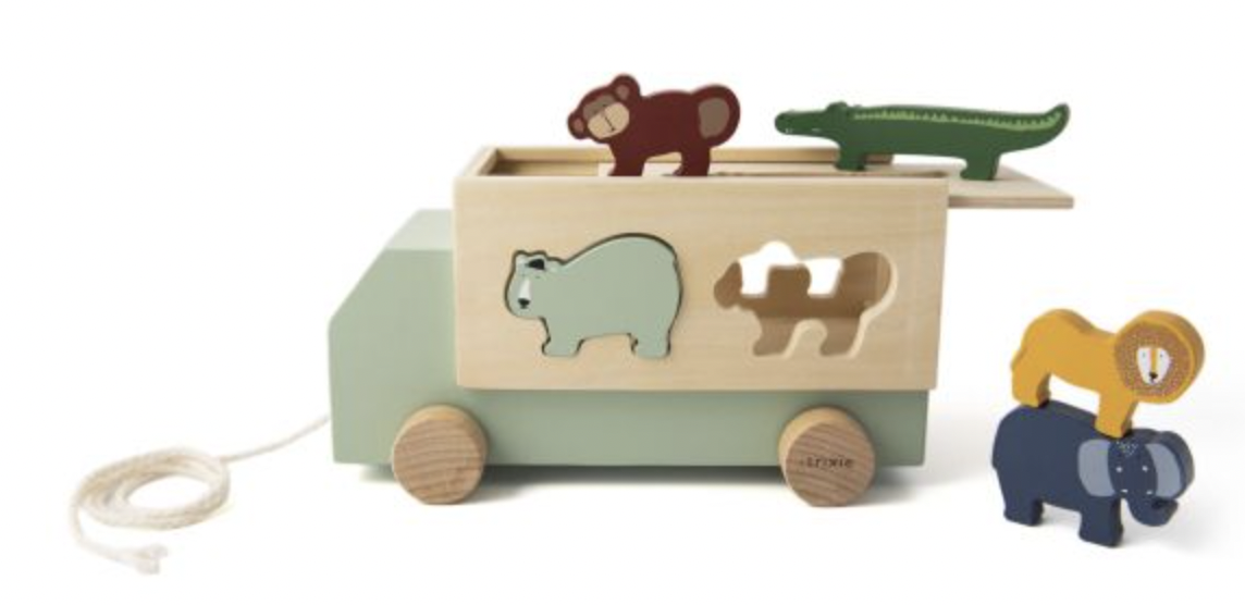 Camion en bois - Animaux