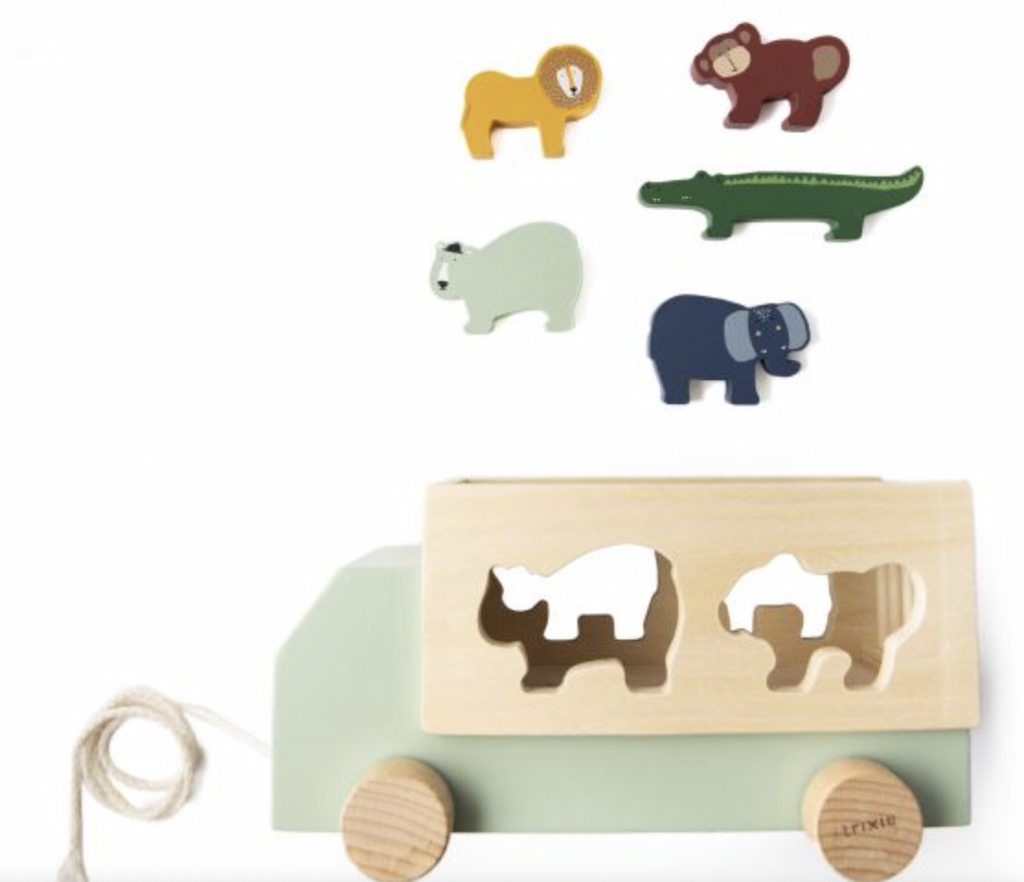 Camion en bois - Animaux