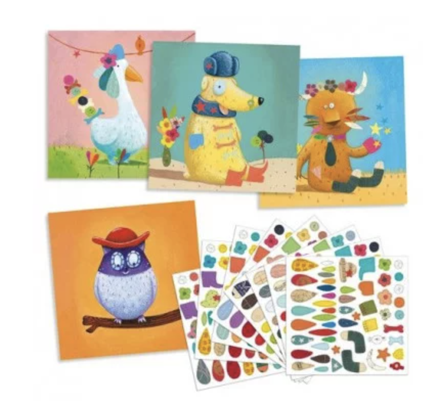 Créer avec des stickers - Animaux