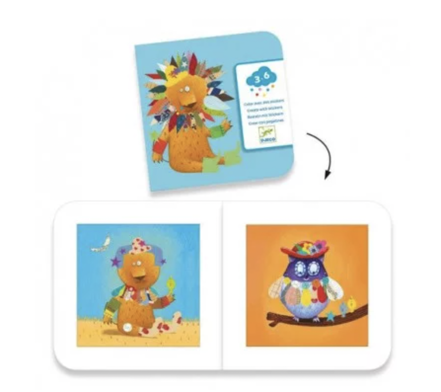Créer avec des stickers - Animaux