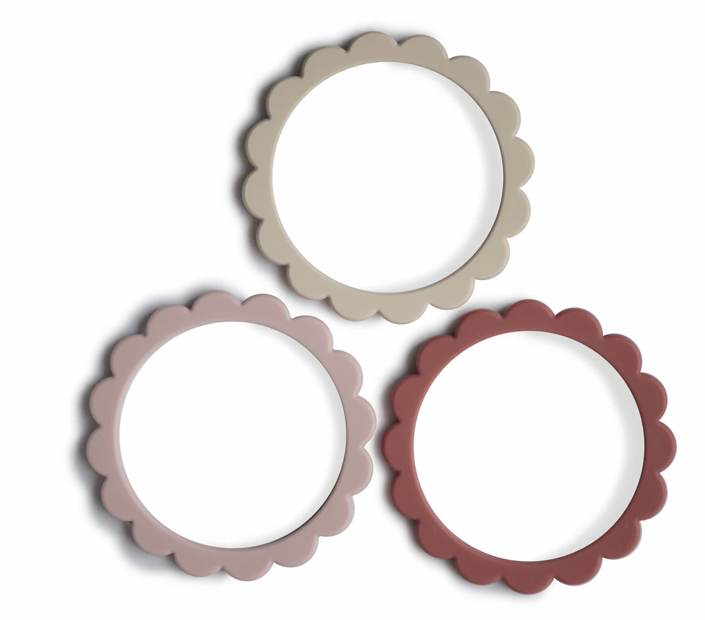 Lot de 3 bracelets en silicone - Rose