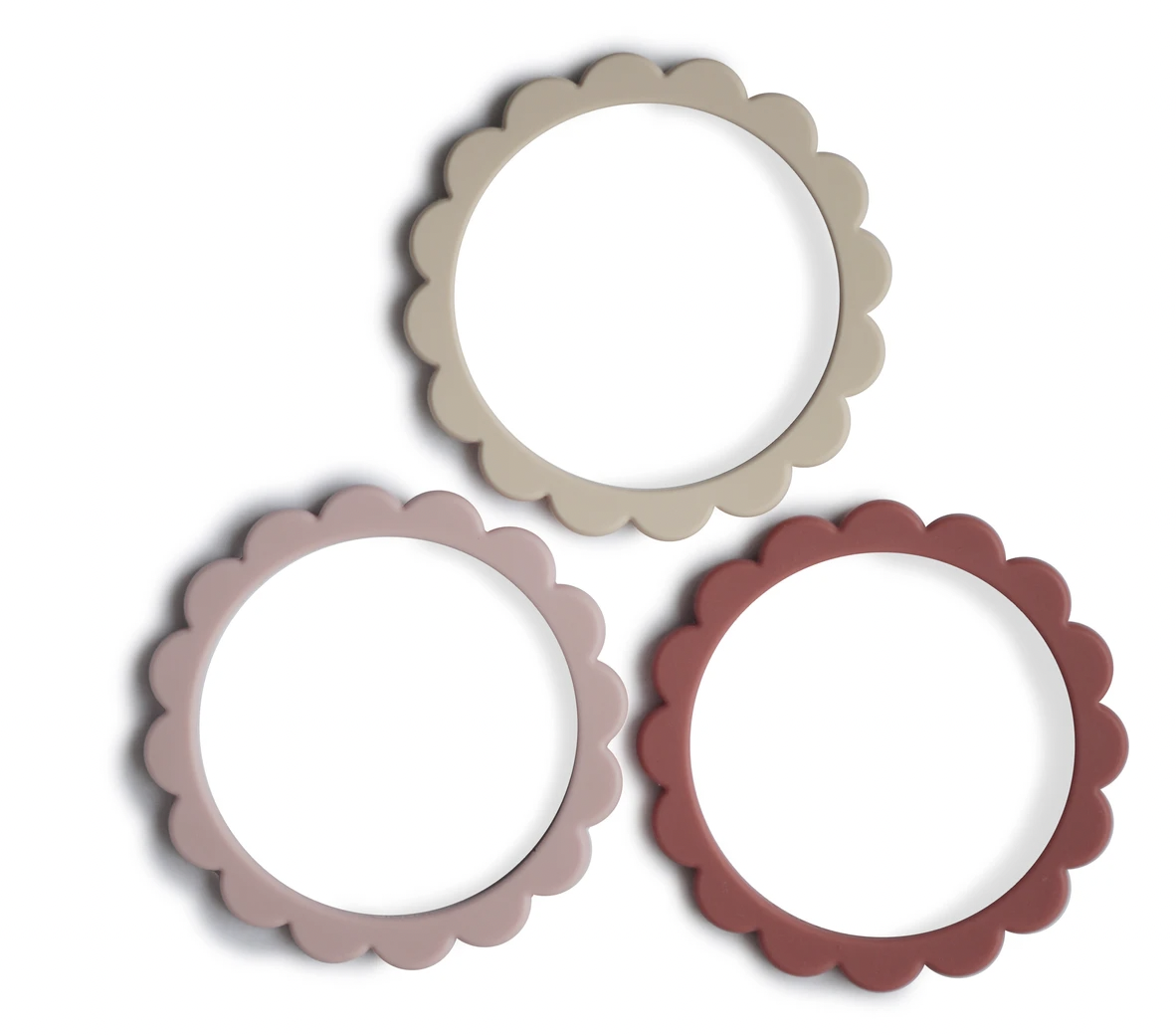 Lot de 3 bracelets en silicone - Rose