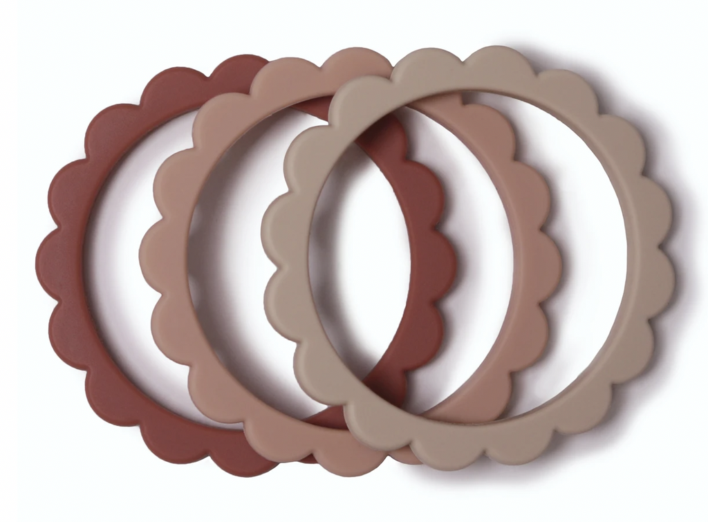 Lot de 3 bracelets en silicone - Rose