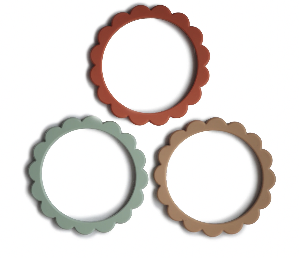 Lot de 3 bracelets en silicone - Clémentine