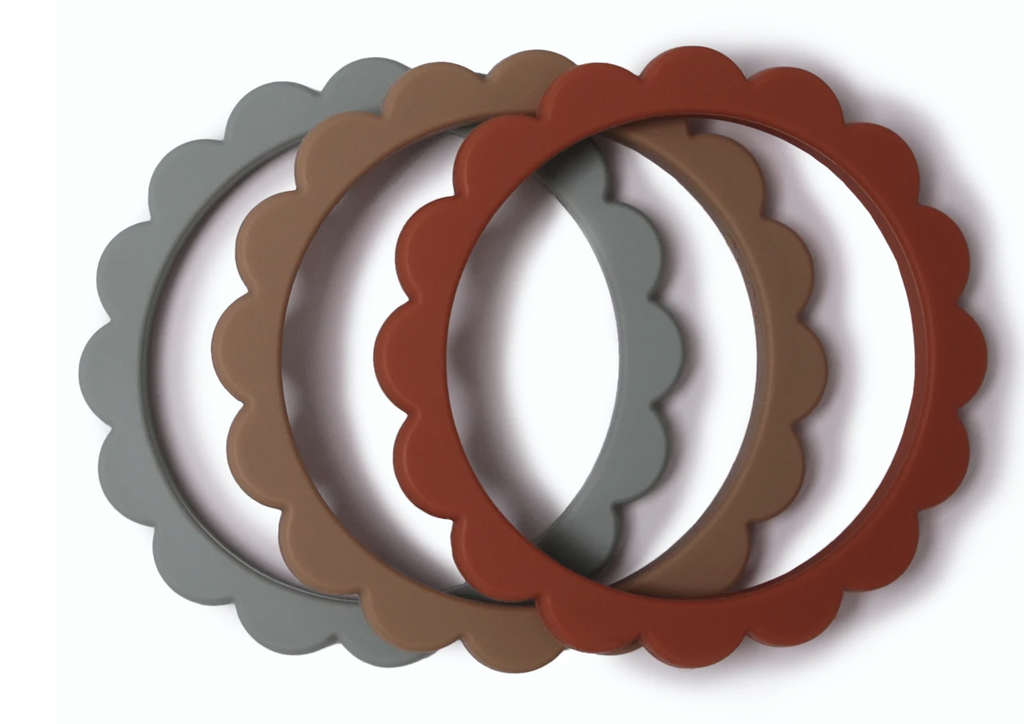 Lot de 3 bracelets en silicone - Clémentine