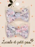 Barrettes mini papillon - Liberty Wiltshire Jacinthe rose