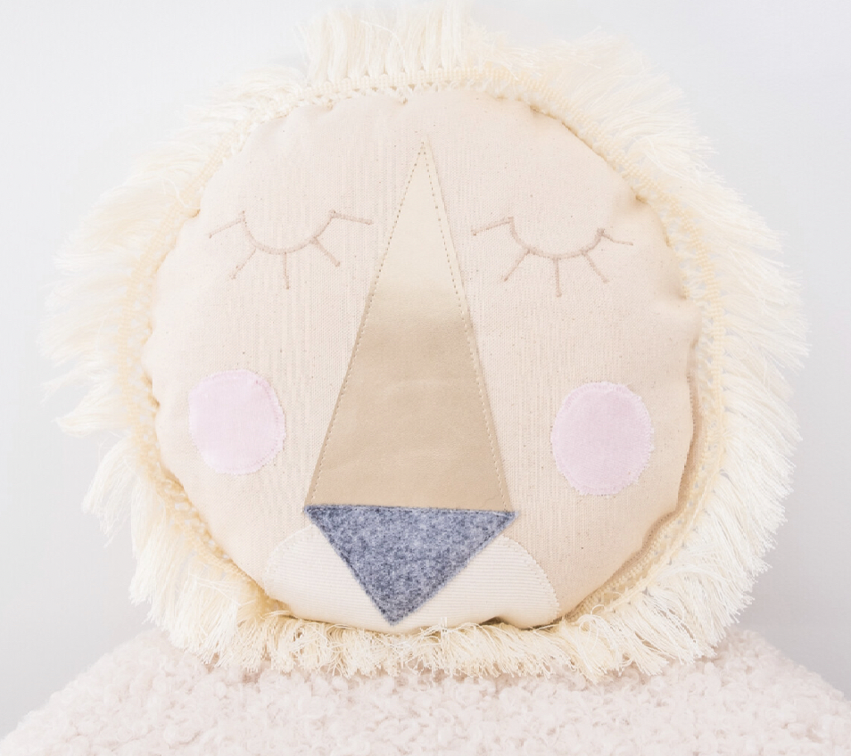 Coussin Lion- Beige