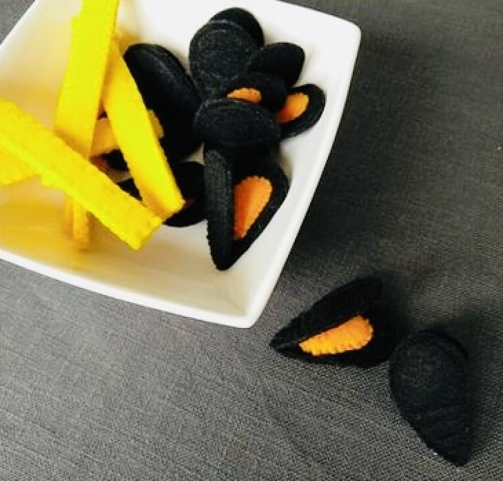 Lot de 5 moules  - en Feutrine
