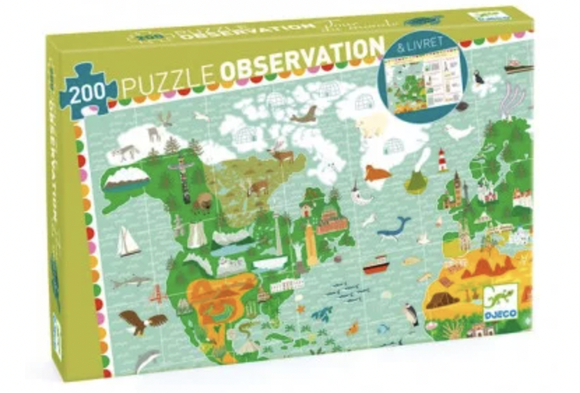 Puzzle observation - Tour du monde