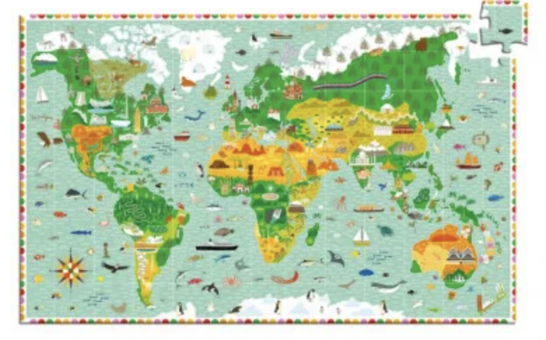 Puzzle observation - Tour du monde